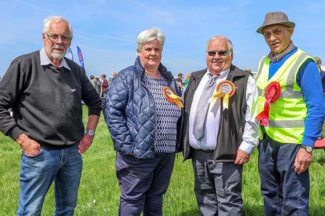 Opening of the show were Lyn Jones, Mr and Mrs Mansel Rees, show president and club chairman Ken Symmons