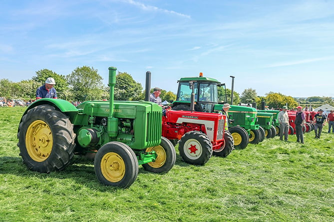Just some of the 120 tractors in the main ring