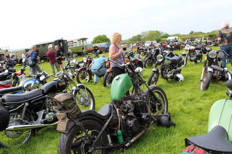 Part of the display of motorcycles. SR 7846