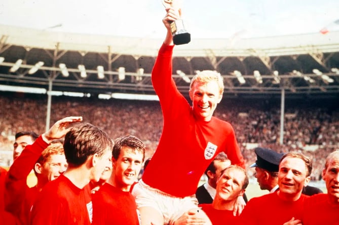 Bobby Moore lifts the World Cup at Wembley in 1966