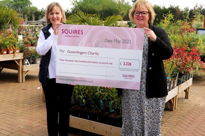 Squire's Garden Centres has donated £3,226 to Greenfingers