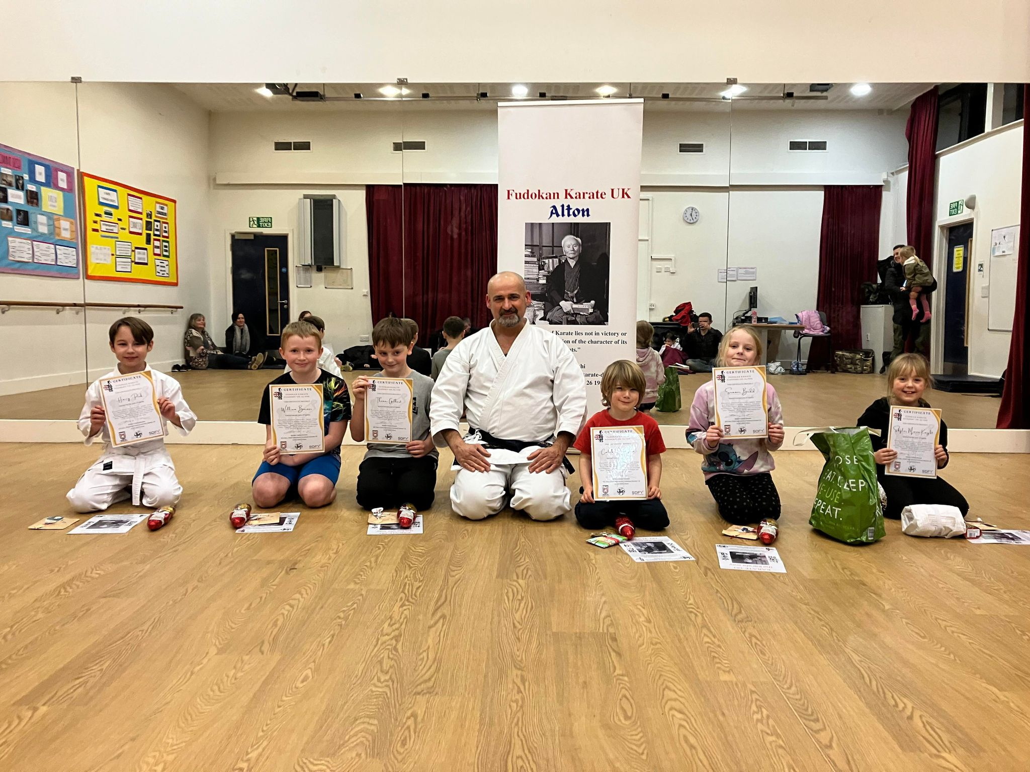 Alton karate students all pass first belt test