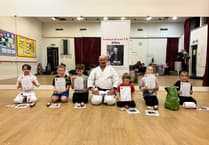 Alton karate students all pass first belt test
