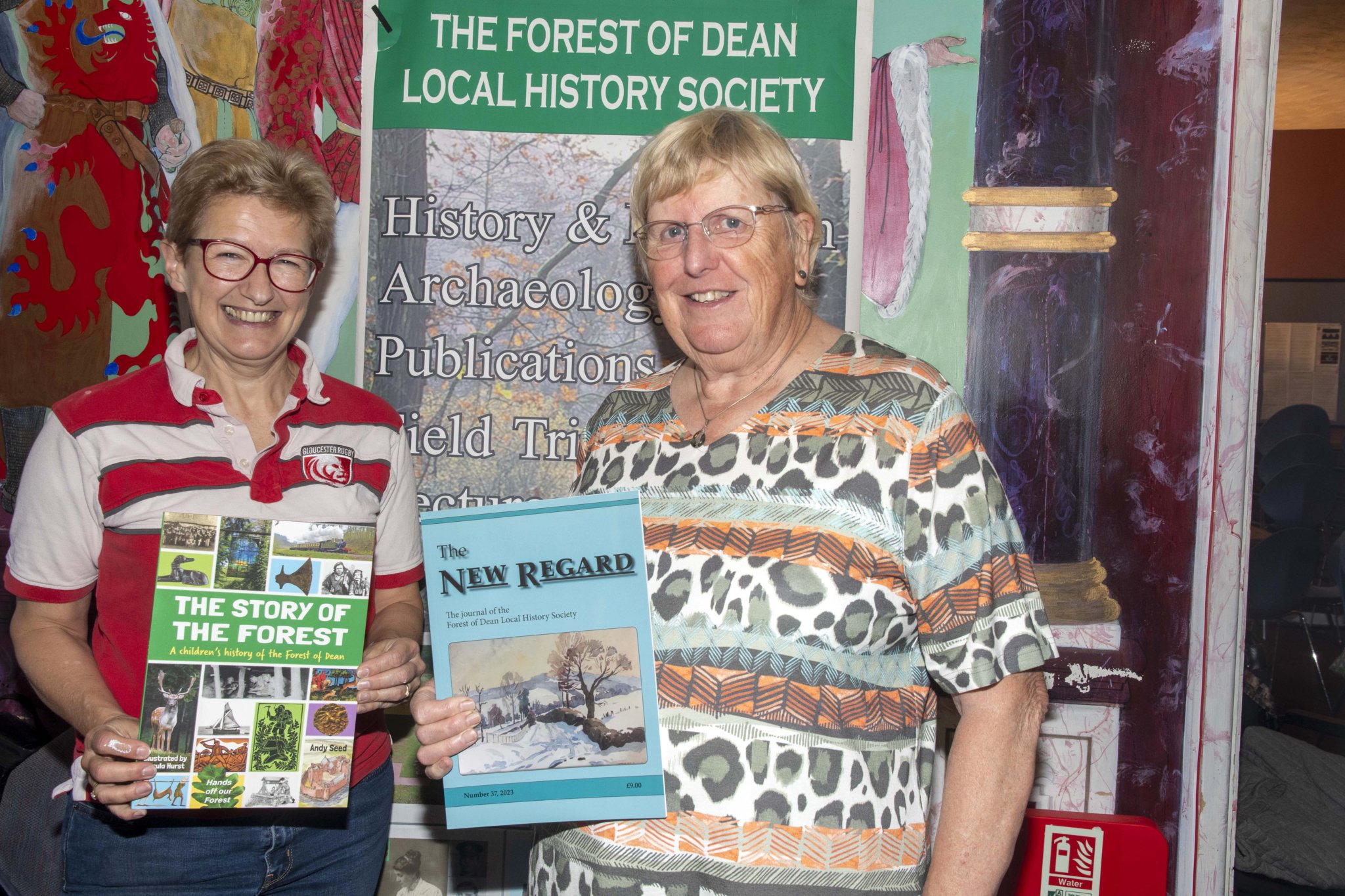 n Sue Middleton and Mary Sullivan of the Forest of Dean Local History Society with two of its publications.