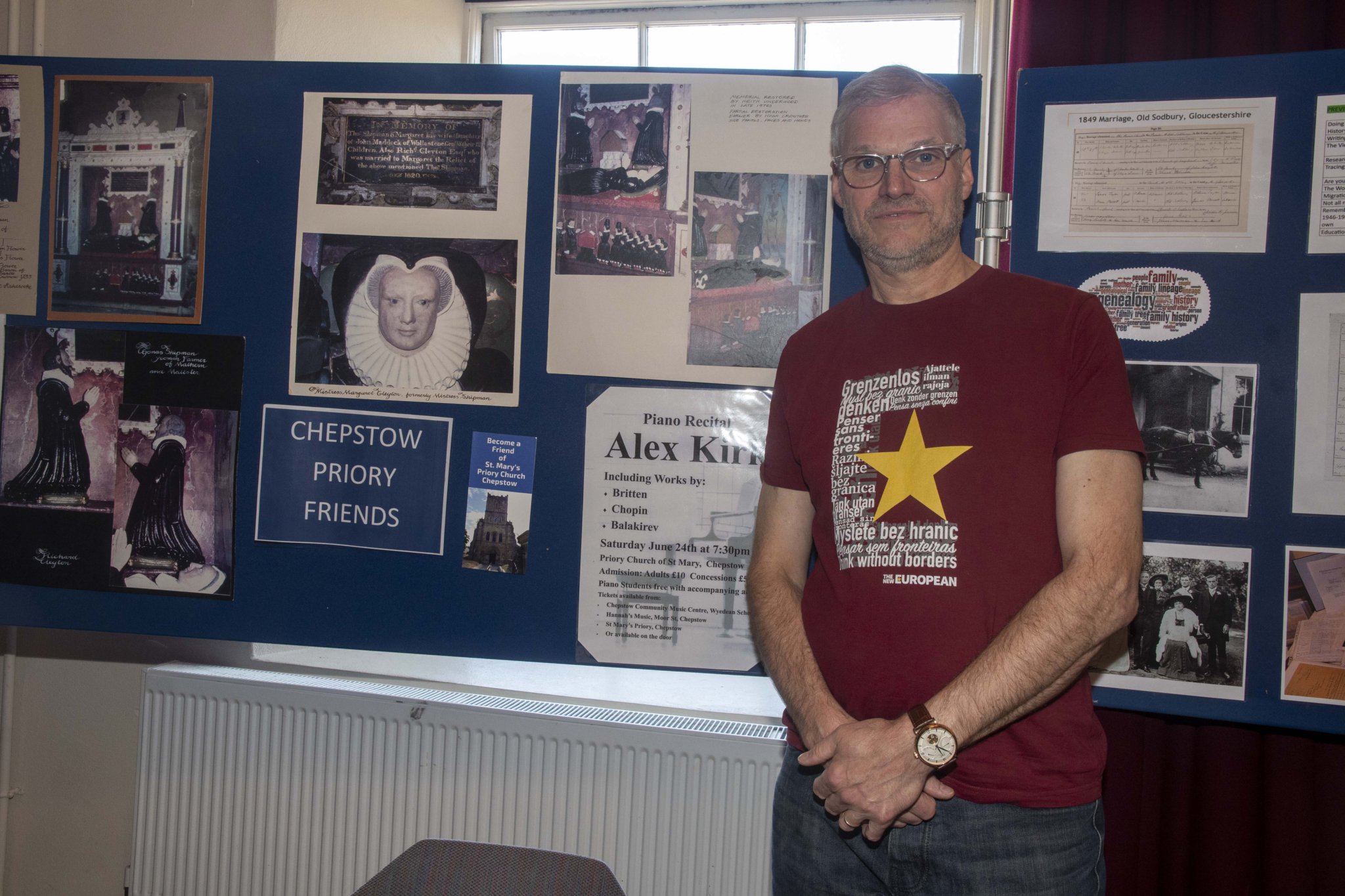Brian Ellam of the Friends of St Mary's Priory Church
