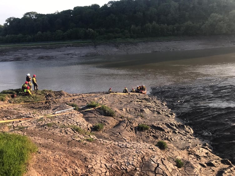The SARA teams in the water worked with Gloucestershire Fire and Rescue Service's Animal Rescue Team on land
