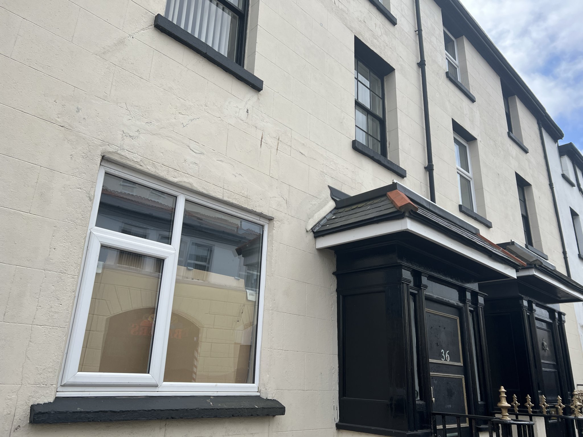 Delapidated buildings on Finch Road, Douglas