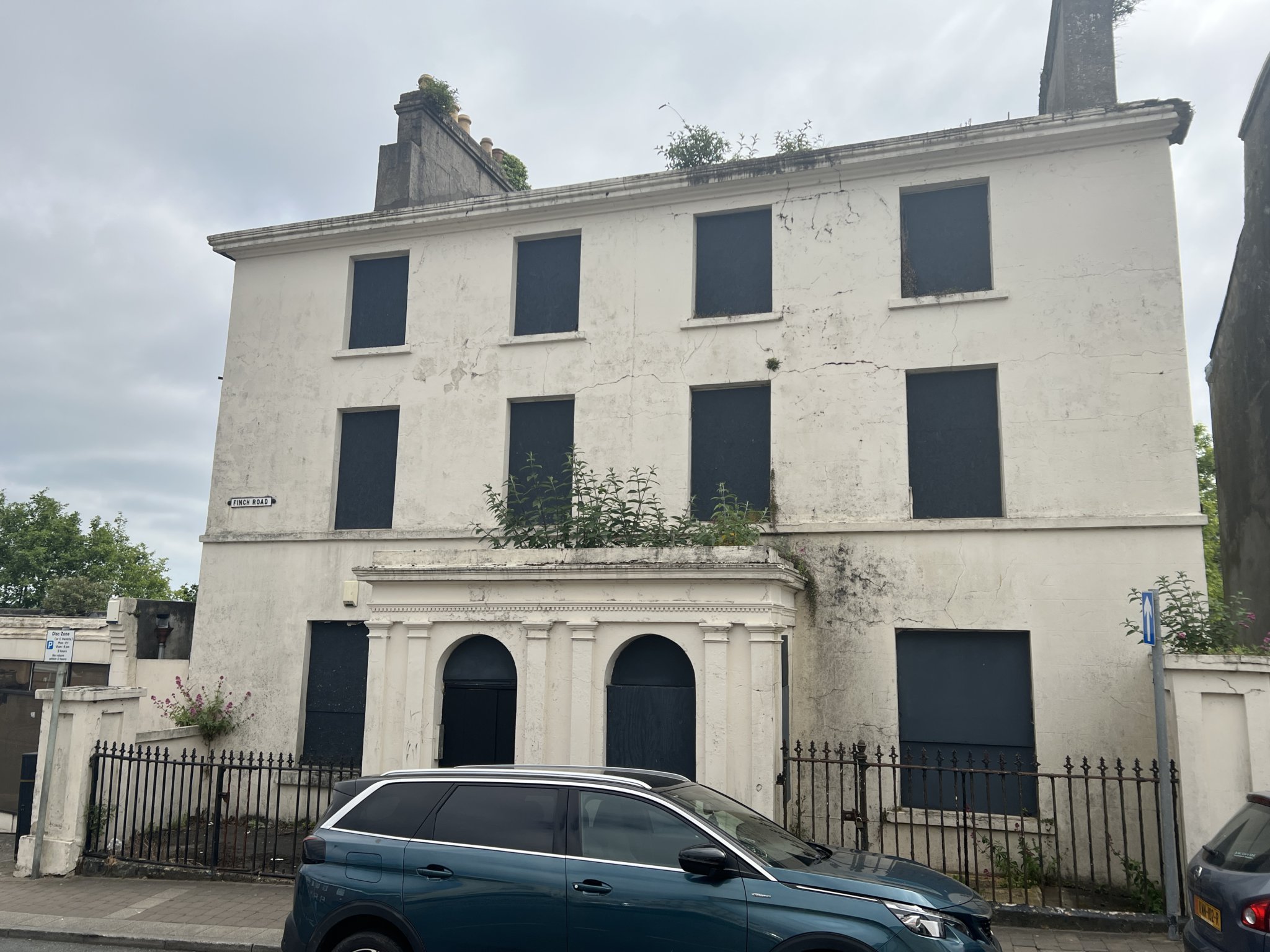 Delapidated buildings on Finch Road, Douglas