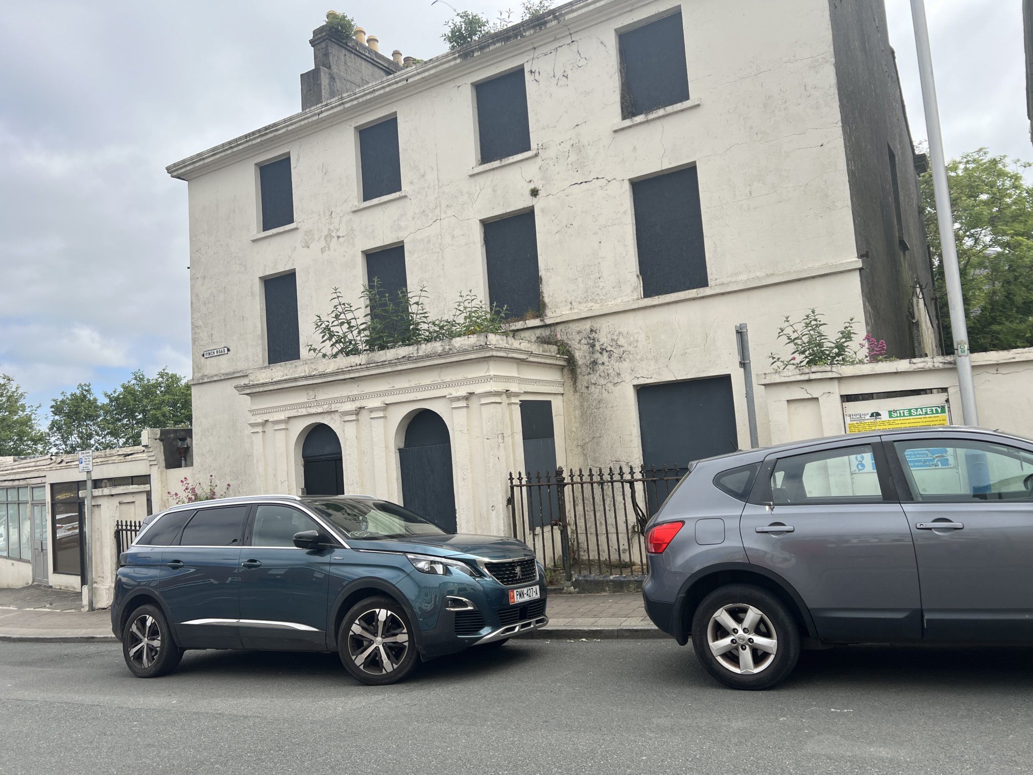 Delapidated buildings on Finch Road, Douglas