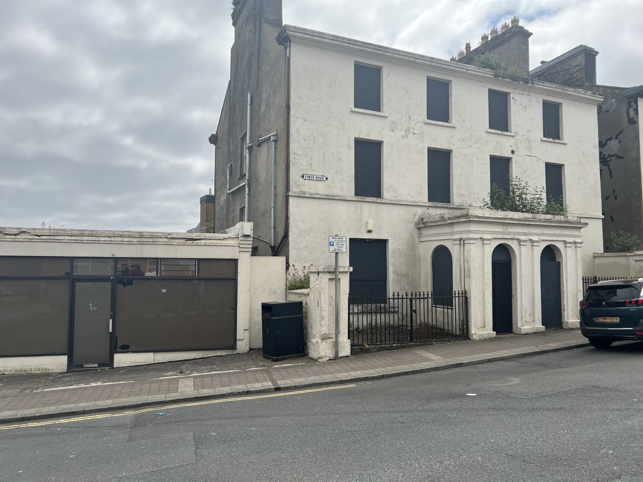 Delapidated buildings on Finch Road, Douglas