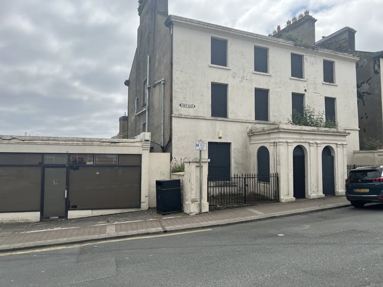 Delapidated buildings on Finch Road, Douglas