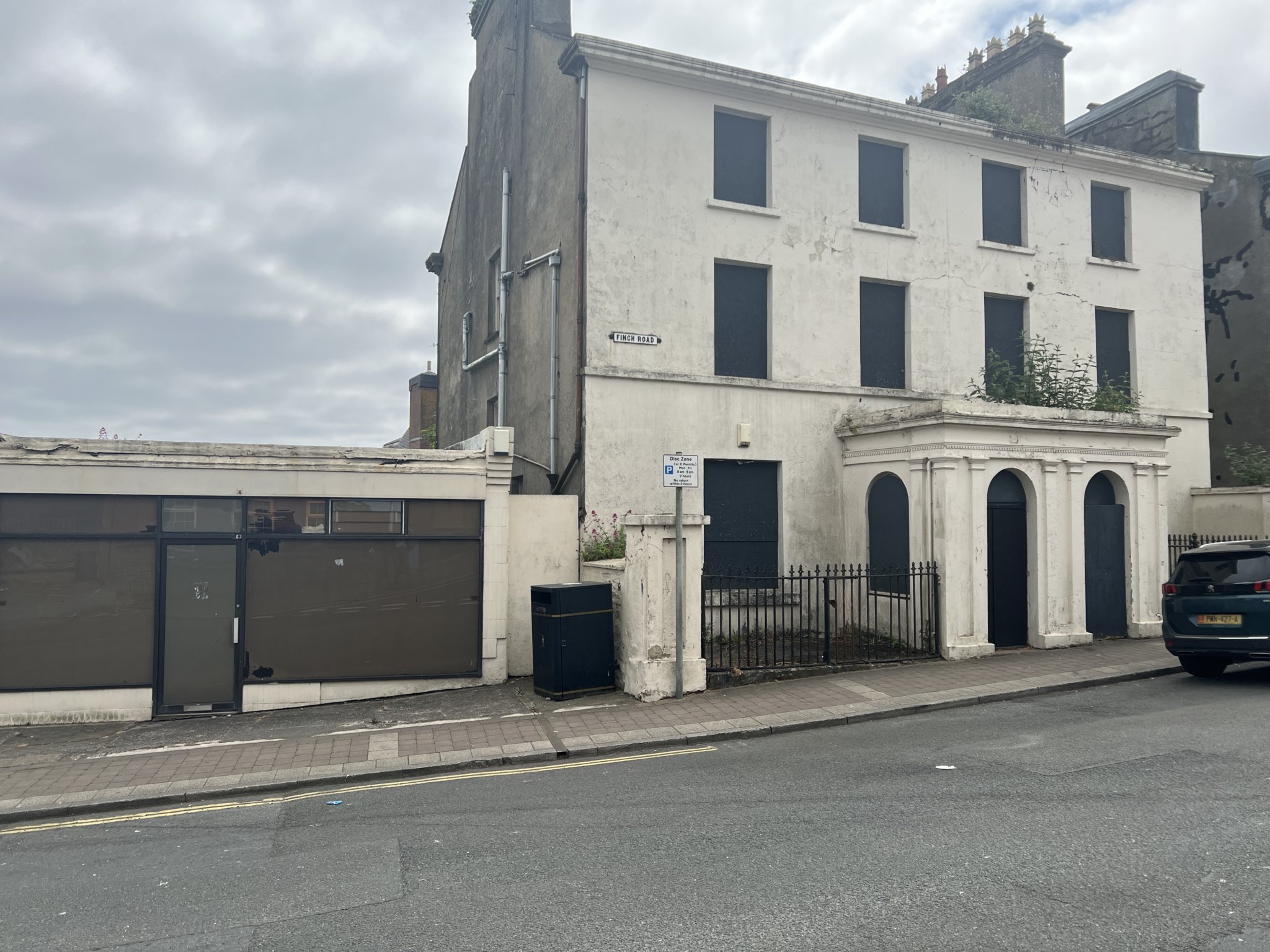 Delapidated buildings on Finch Road, Douglas