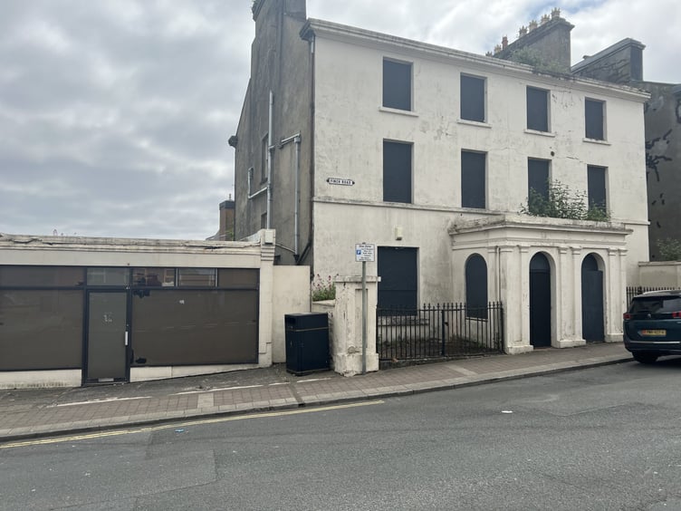 Delapidated buildings on Finch Road, Douglas