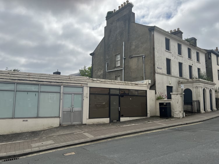Delapidated buildings on Finch Road, Douglas