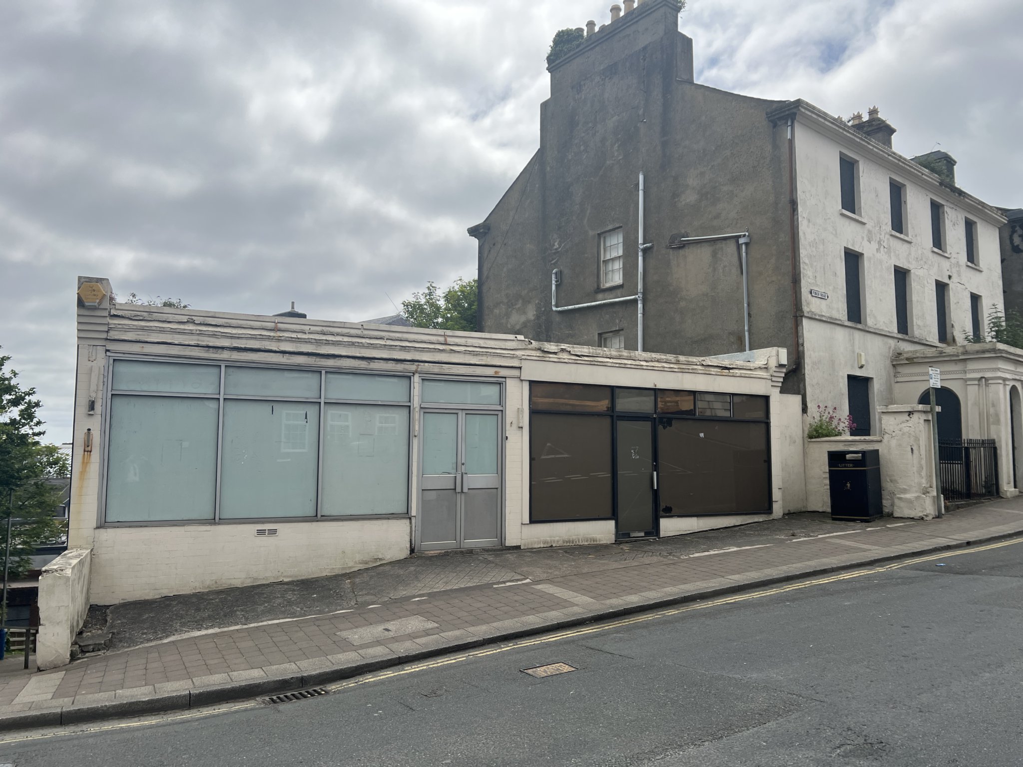 Delapidated buildings on Finch Road, Douglas