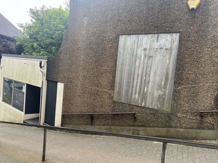 Delapidated buildings on Finch Road, Douglas