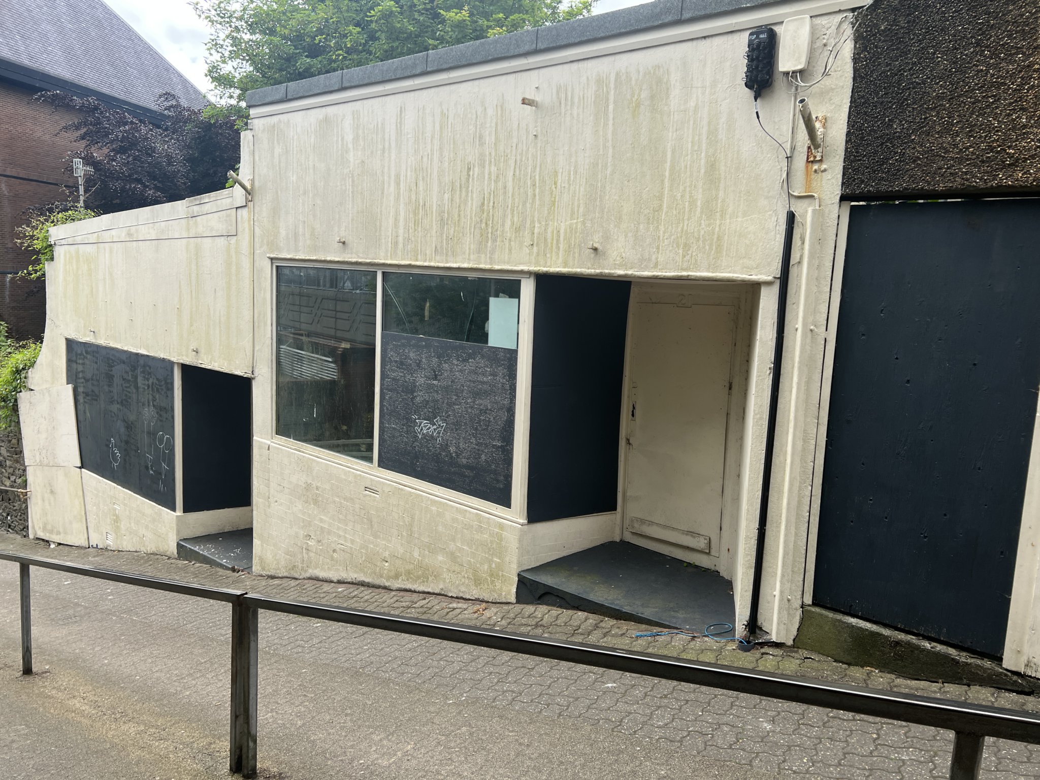 Delapidated buildings on Finch Road, Douglas