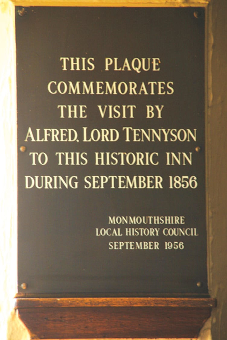 Tennyson Plaque on the wall next to the window