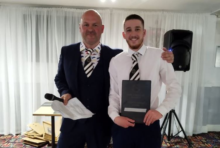 Reserves Harry Potter award winner Kurtis Dallas – presented by Huw Bates