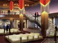 <p>A 2016 visualisation of the inside of Brightwells Yard's six-screen multiplex cinema – it is now hoped the cinema will open in early 2024</p>