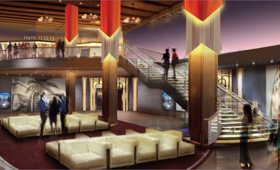 <p>A 2016 visualisation of the inside of Brightwells Yard's six-screen multiplex cinema – it is now hoped the cinema will open in early 2024</p>