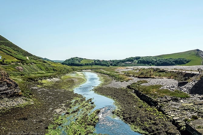 Steve Williams snapped this shot of the low water in the Ystwyth river at Tanybwlch