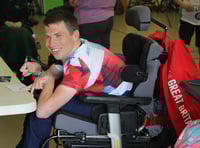 Boccia star David Smith visits Treloar's students in Holybourne