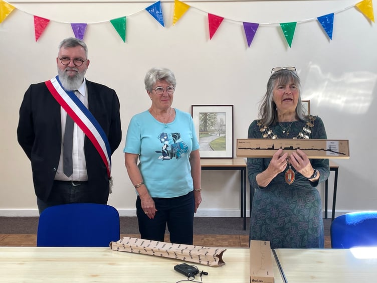 At the Crediton / Avranches 30th Anniversary Twinning Charter celebrations.