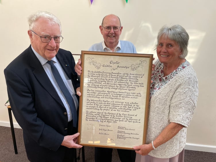 At the Crediton / Avranches 30th Anniversary Twinning Charter celebrations.