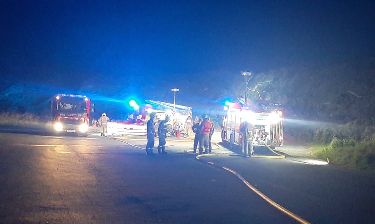 Gorse fire in Cregneash