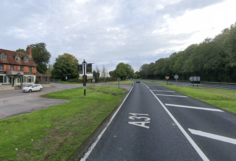 <p>The collision is thought to have taken place near the Hen & Chicken junction at Froyle</p>