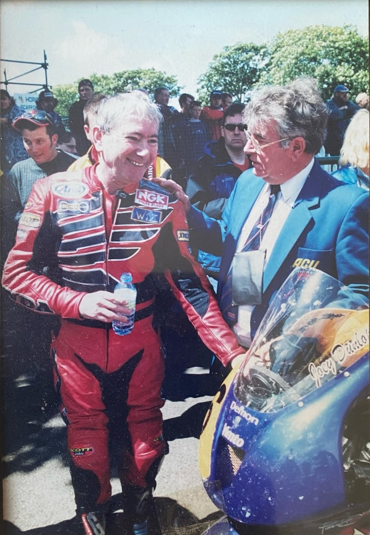 With Joey Dunlop
