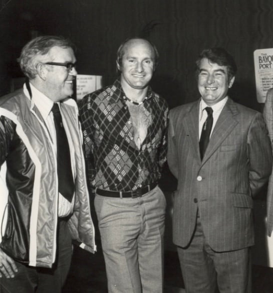 With Peter Kneale and Mike Hailwood