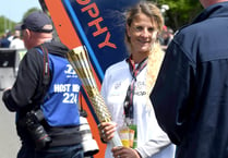 The Baton of Hope makes an appearance at the TT races