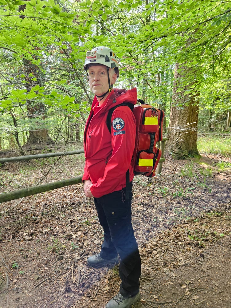 SARA volunteer Mark was ready to perform any first aid required