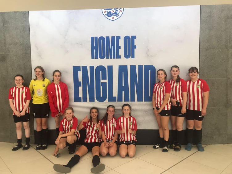 Ross Juniors girls' at the England HQ