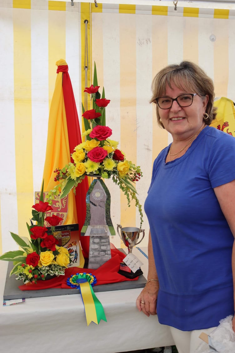 Beti Wyn Davies achieved the highest number of points in the floral art section