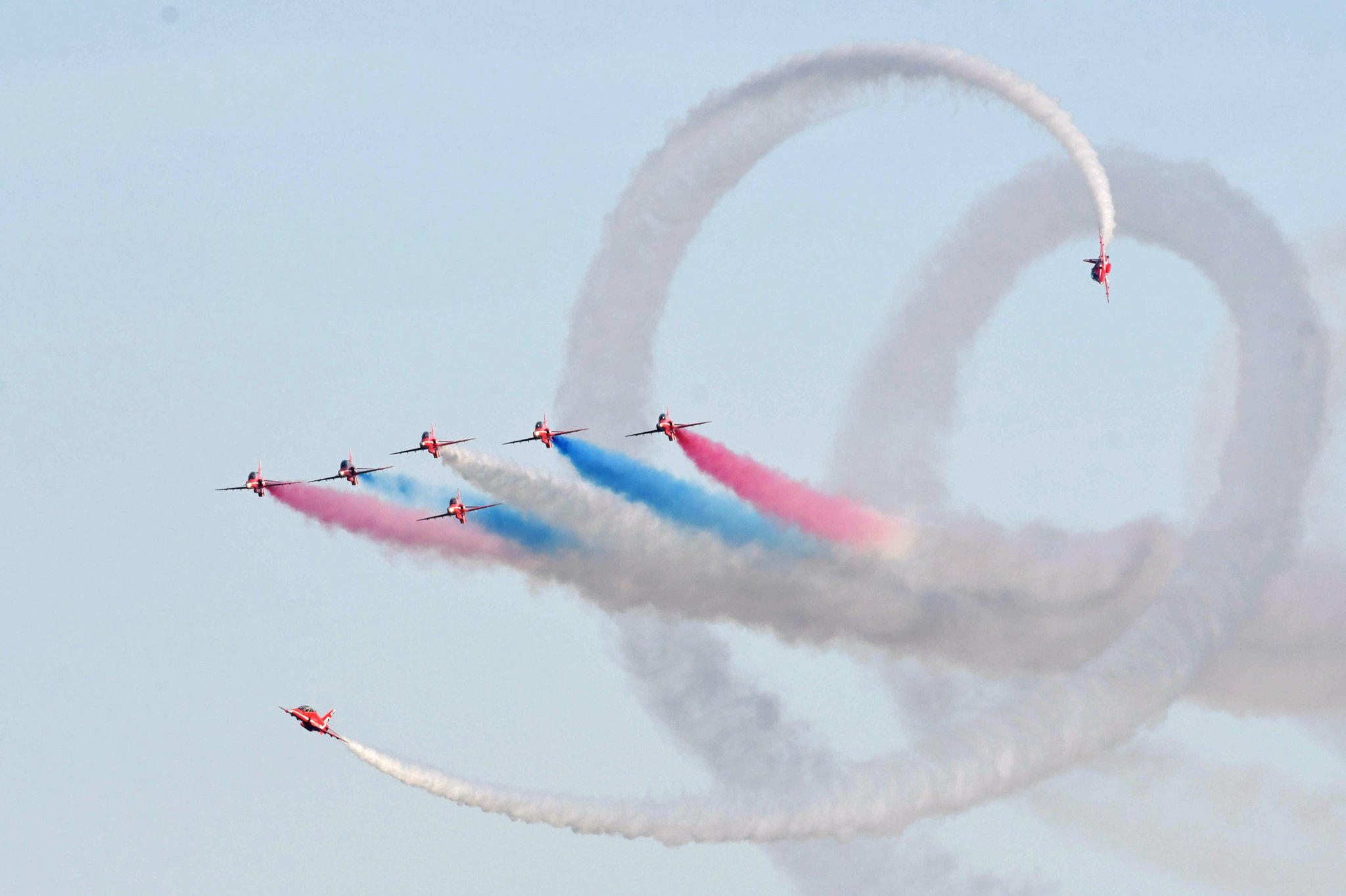 A display by the red arrows over Douglas -