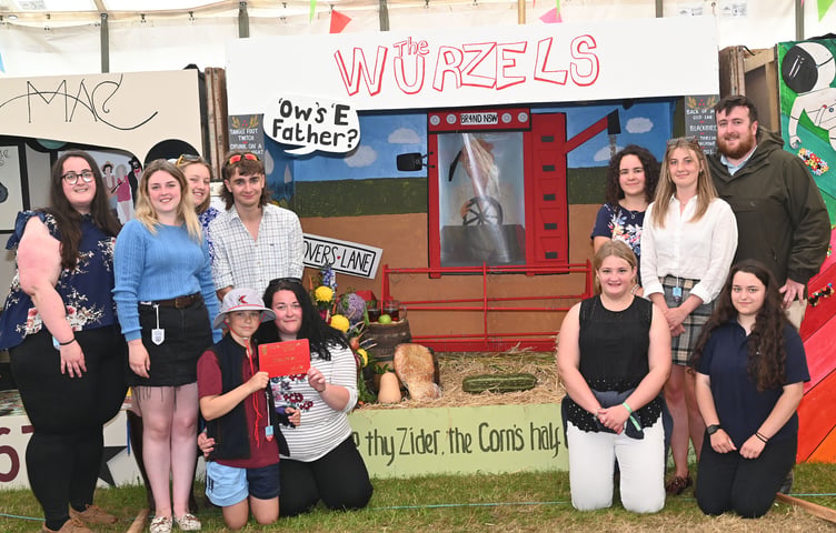 Winning first prize in the cubicle competition entitled “The Wurzels” are the members of Roche YFC