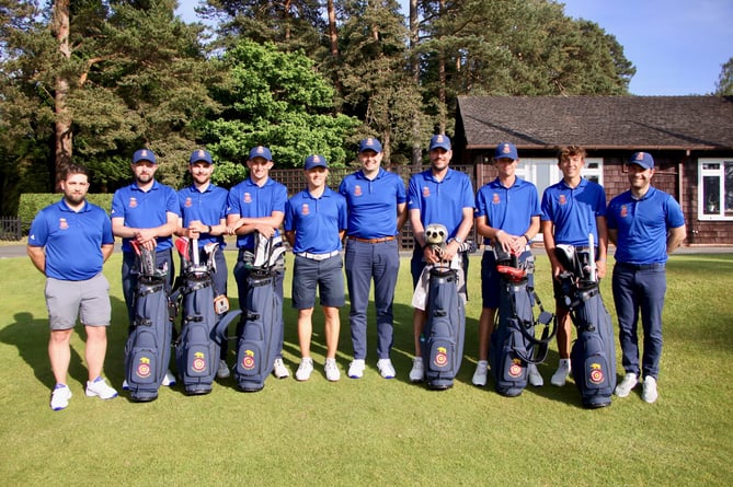 The winning Hampshire team who beat Kent 8-4 in their South East League game at Liphook Golf Club