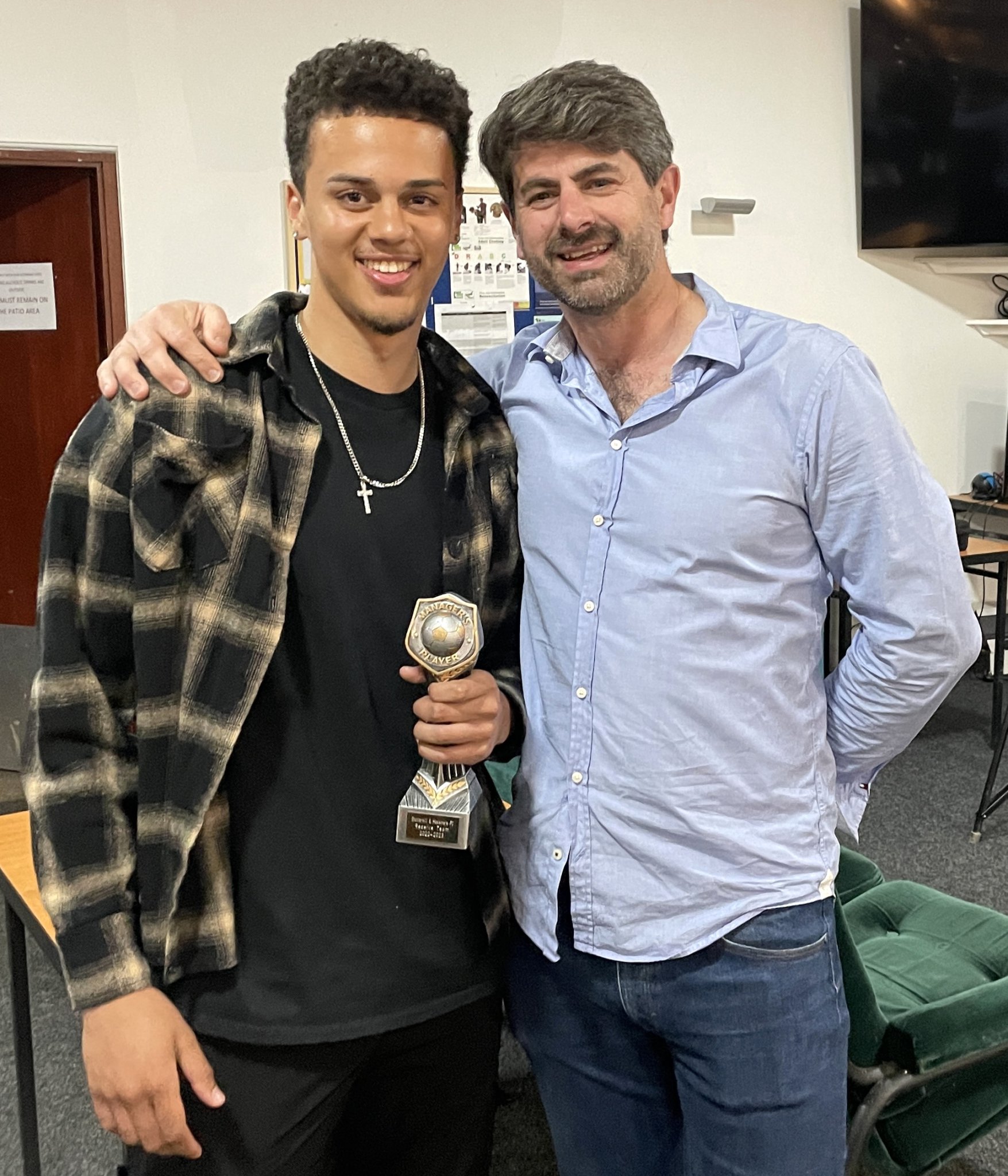 Greg Lyall with first team manager Terry Rowden