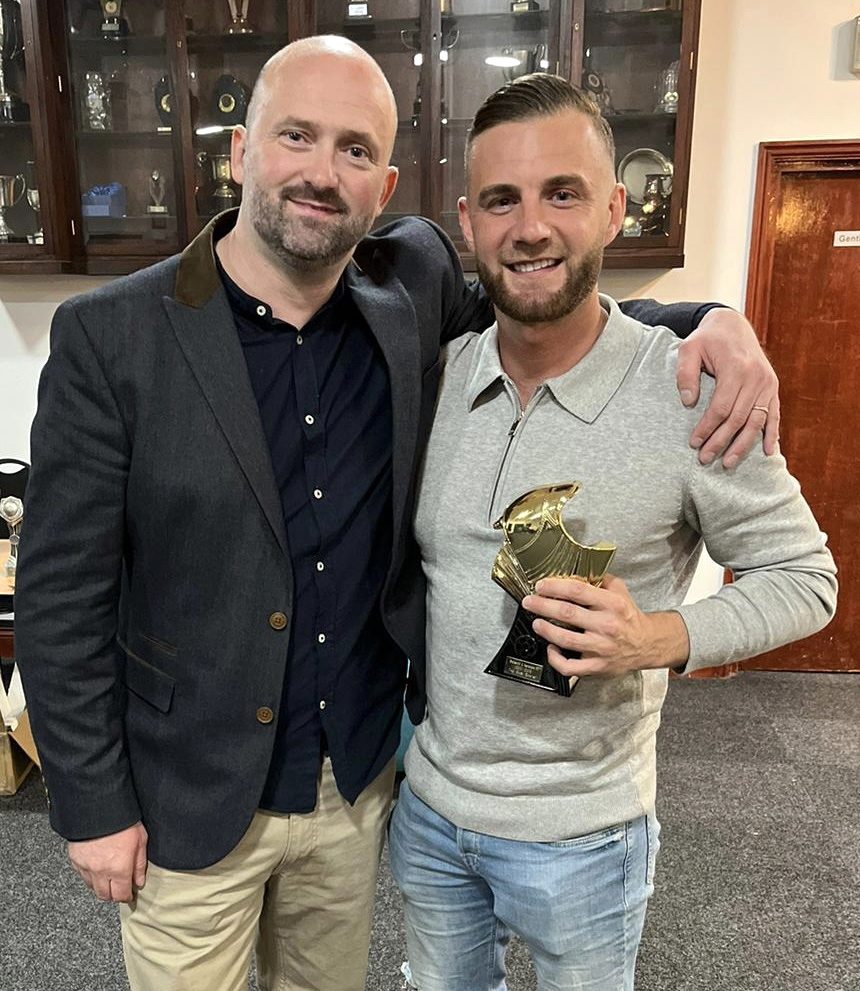 Greg Lyall with first team manager Terry Rowden