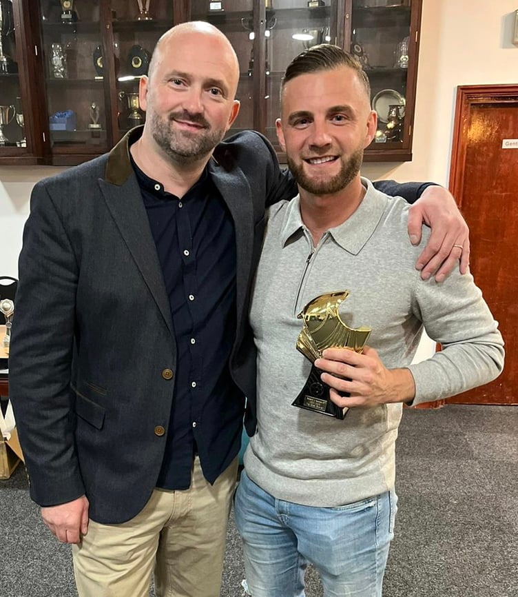 Greg Lyall with first team manager Terry Rowden