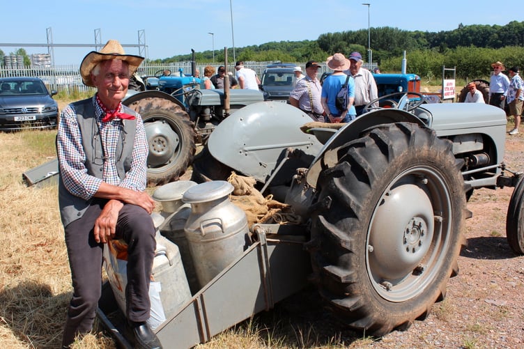 Former Mid Devon Tractor Engine and Machinery Group secretary, Michael Coleman from Coleford with his T20 that also runs on TVO. SR 8014