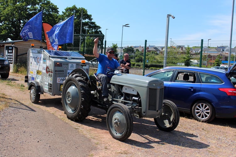 Pete Burdass driving into the Mole Avon car park. SR 8030