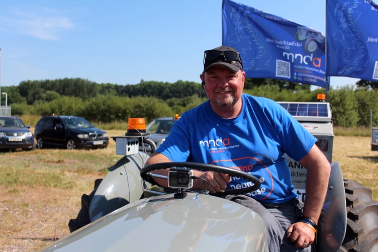Pete Burdass on his tractor. SR 8034