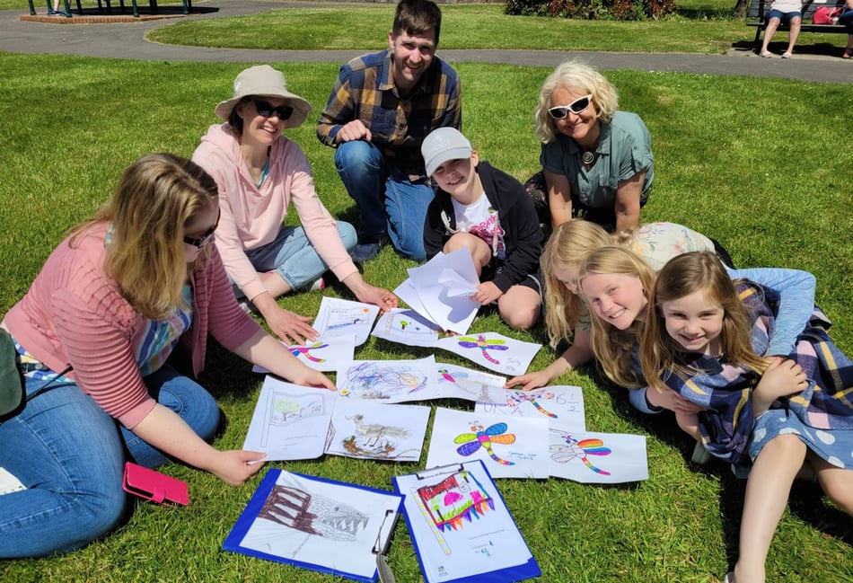 <p>The scavenger hunt on Walk 100</p>