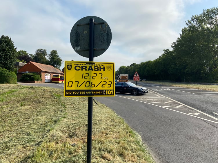 Police appeal for witnesses after the crash near the Hen and Chicken pub at Froyle on June 7th 2023.