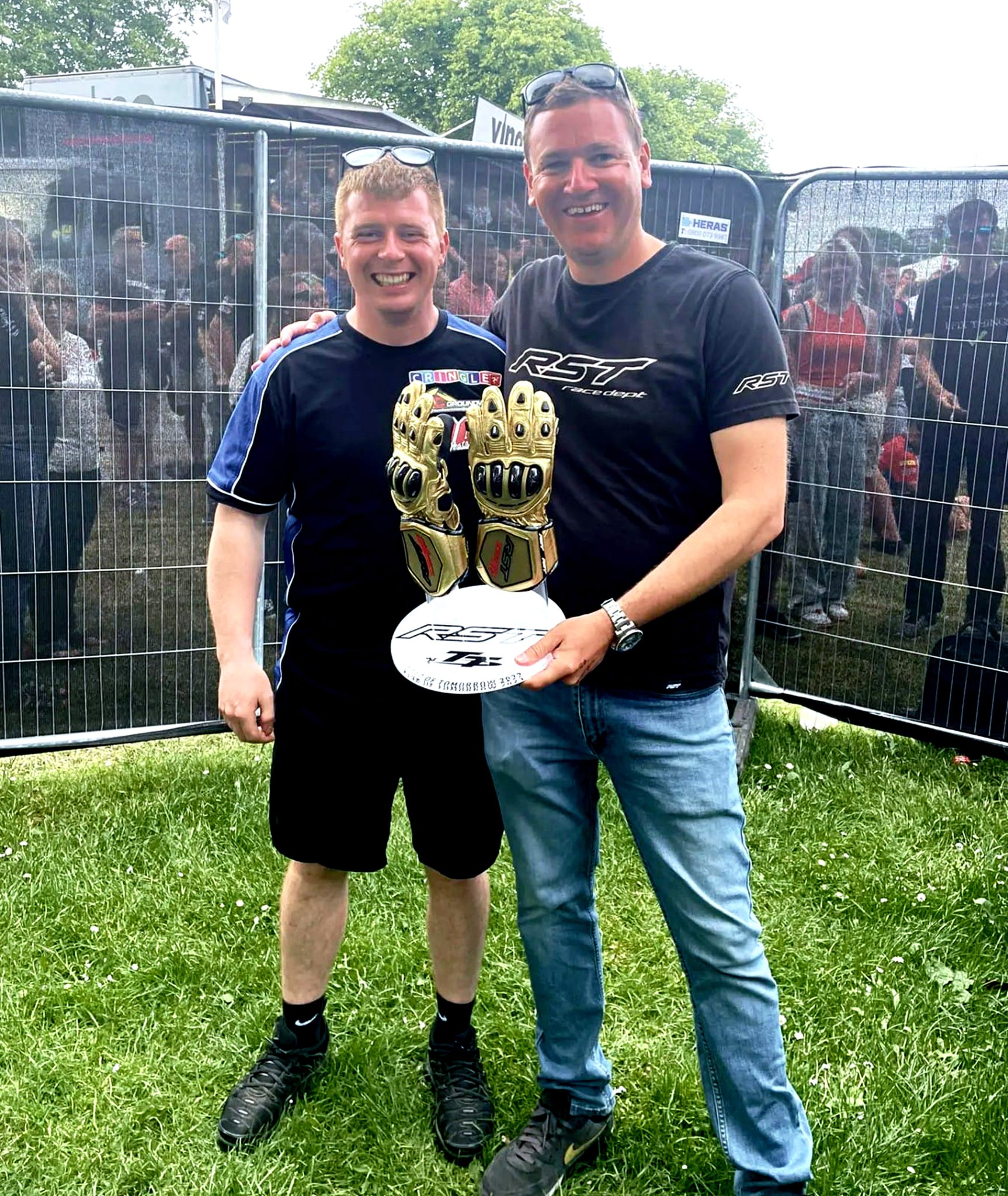 RST's Senior Director Stuart Millington (right) presents Ryan Cringle with the prestigious 2023 'Star of Tomorrow' award.