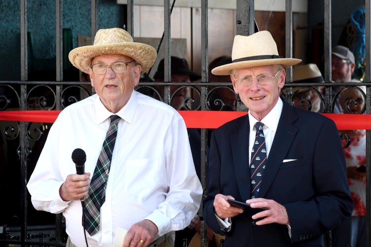 The official reopening of the first restored section the Queen’s Pier in Ramsey, on the 135th anniversary of its opening - pictured is Stuart McKenzie, project manager of the Queen’s Pier Restoration Trust, and Lieutenant Governor Richard Gozney